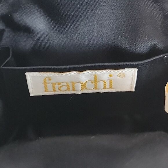 Franchi black sequined mini clutch with chain - Picture 8 of 11